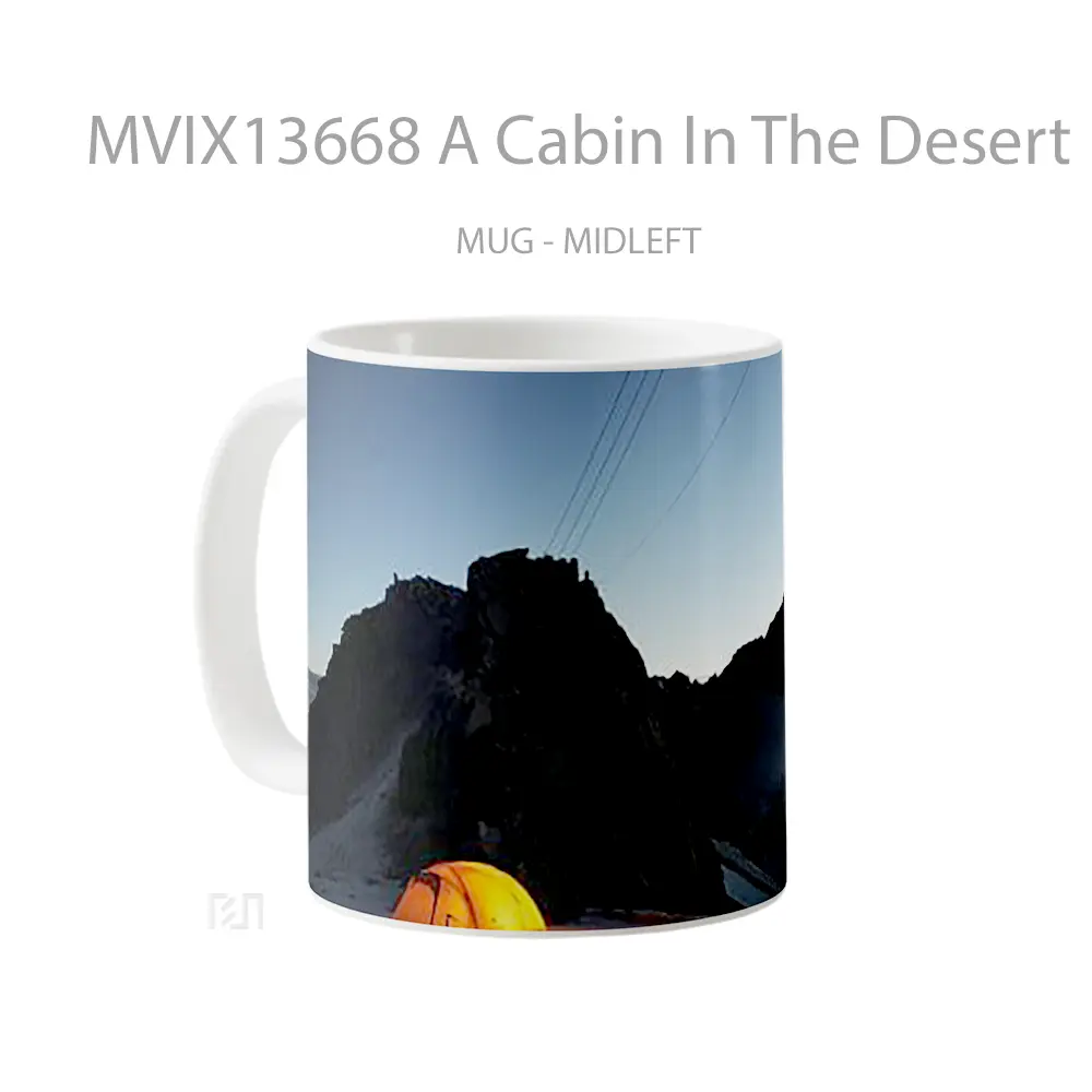 Mug A Cabin In The Desert Gelas Pemandangan Alam - All-side / Desain