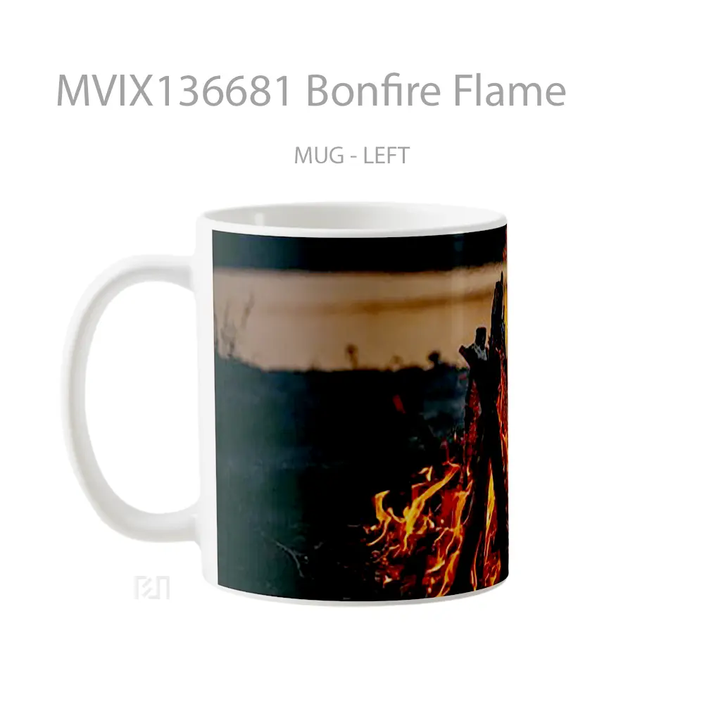 Mug Bonfire Flame Gelas Keramik Unik - All-side / Desain