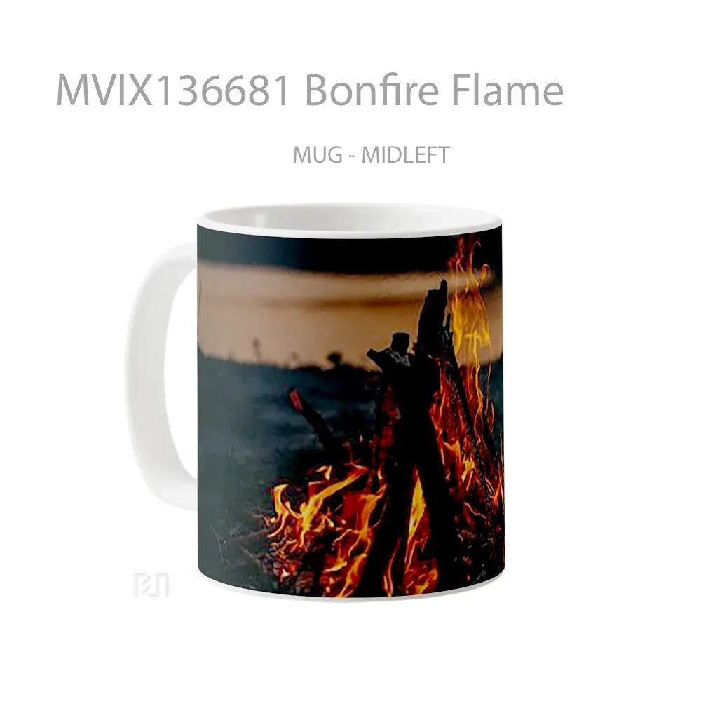 Mug Bonfire Flame Gelas Keramik Unik - All-side / Desain