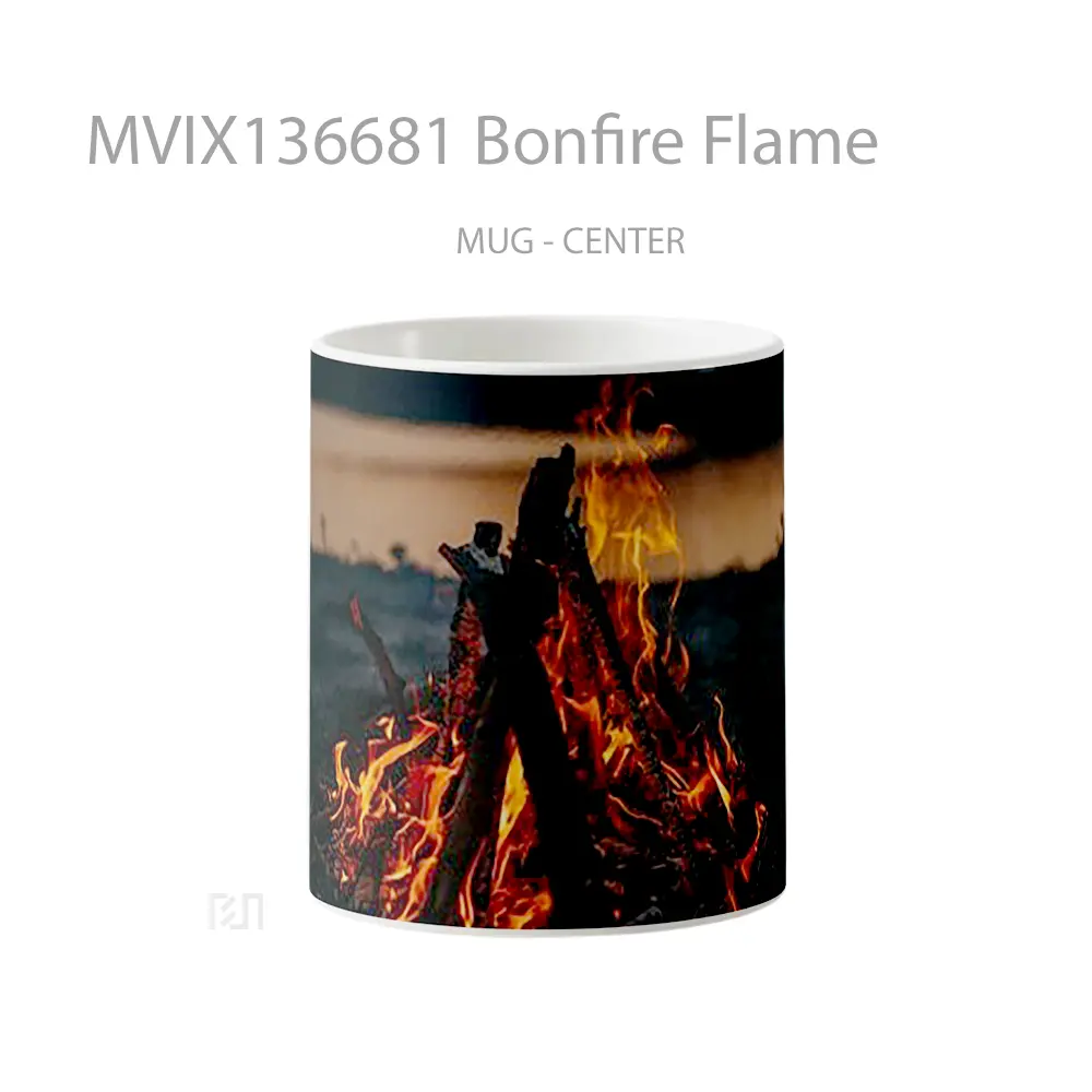 Mug Bonfire Flame Gelas Keramik Unik