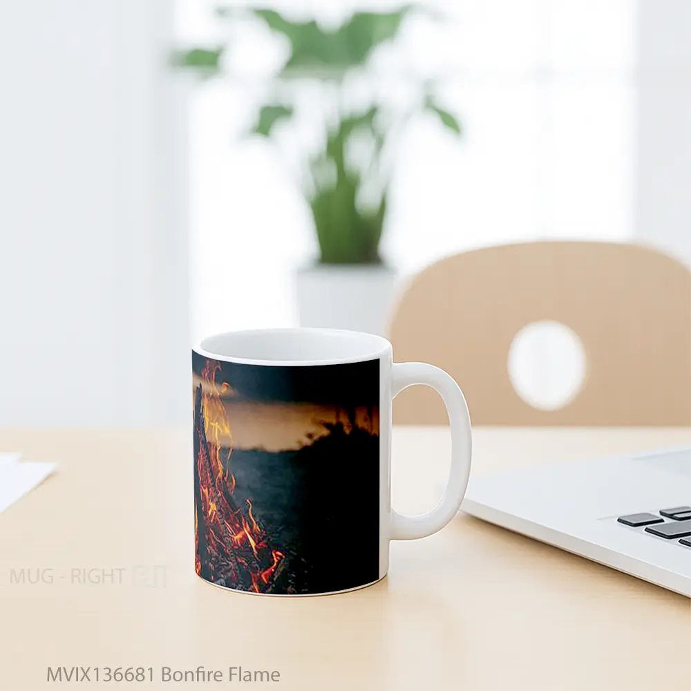 Mug Bonfire Flame Gelas Keramik Unik - All-side / Desain