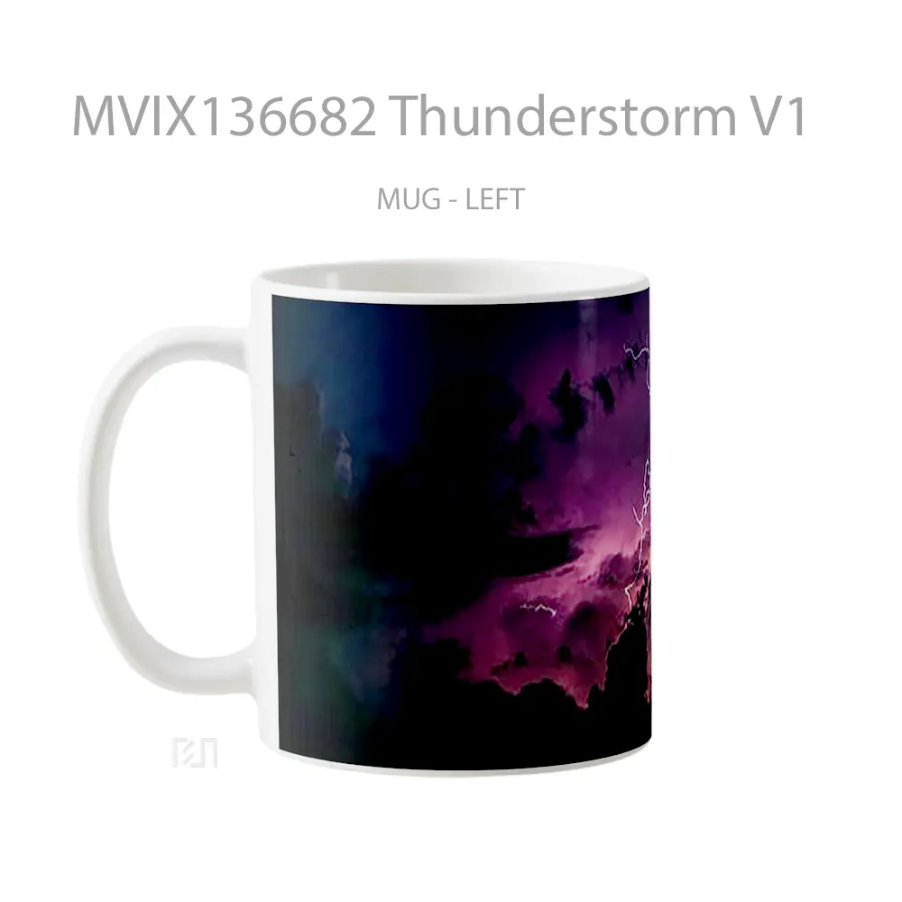 Mug Thunderstorm V1 Gelas Keramik Unik - All-side / Desain