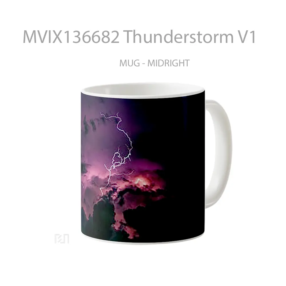 Mug Thunderstorm V1 Gelas Keramik Unik - All-side / Desain