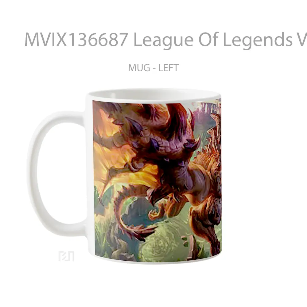 Mug League Of Legends V2 Cangkir Gamer - All-side / Desain