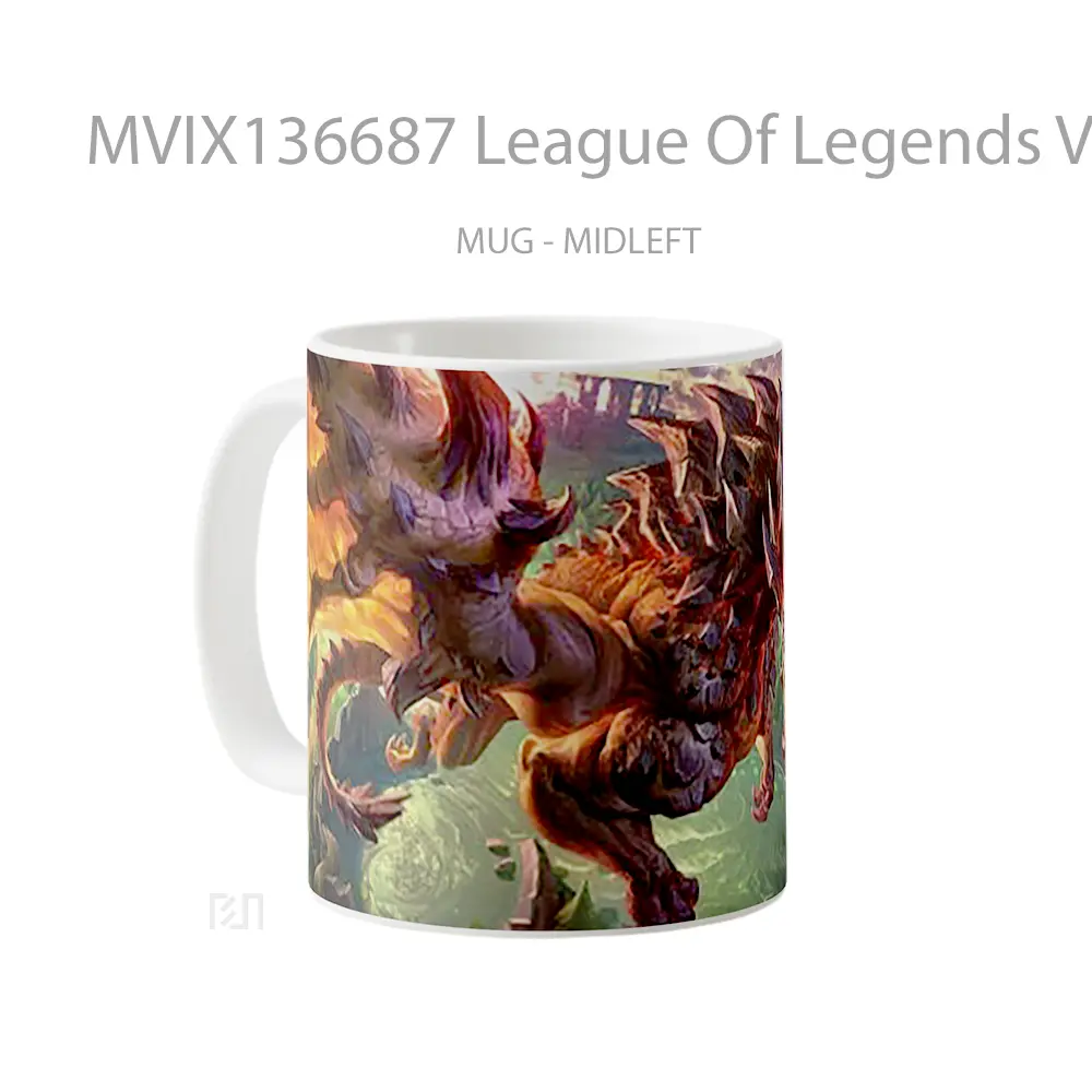 Mug League Of Legends V2 Cangkir Gamer - All-side / Desain