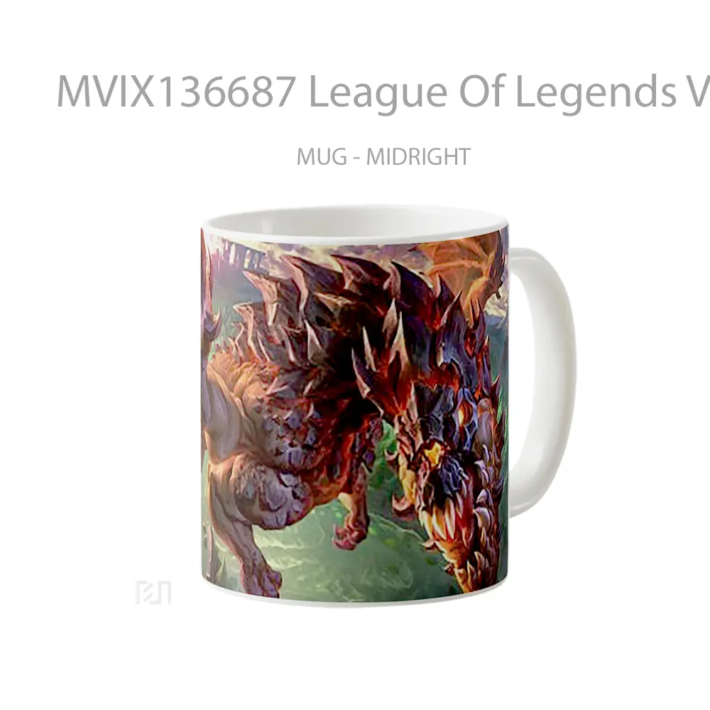Mug League Of Legends V2 Cangkir Gamer - All-side / Desain