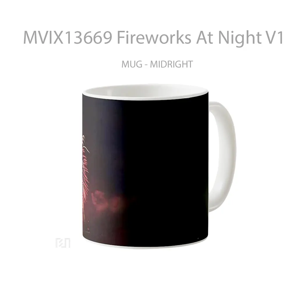 Mug Fireworks At Night V1 Gelas Keramik Unik - All-side / Desain