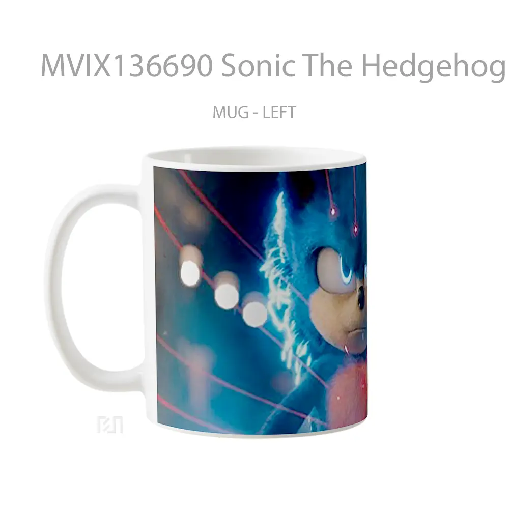 Mug Sonic The Hedgehog Movie V2 Gelas Keramik Unik - All-side / Desain