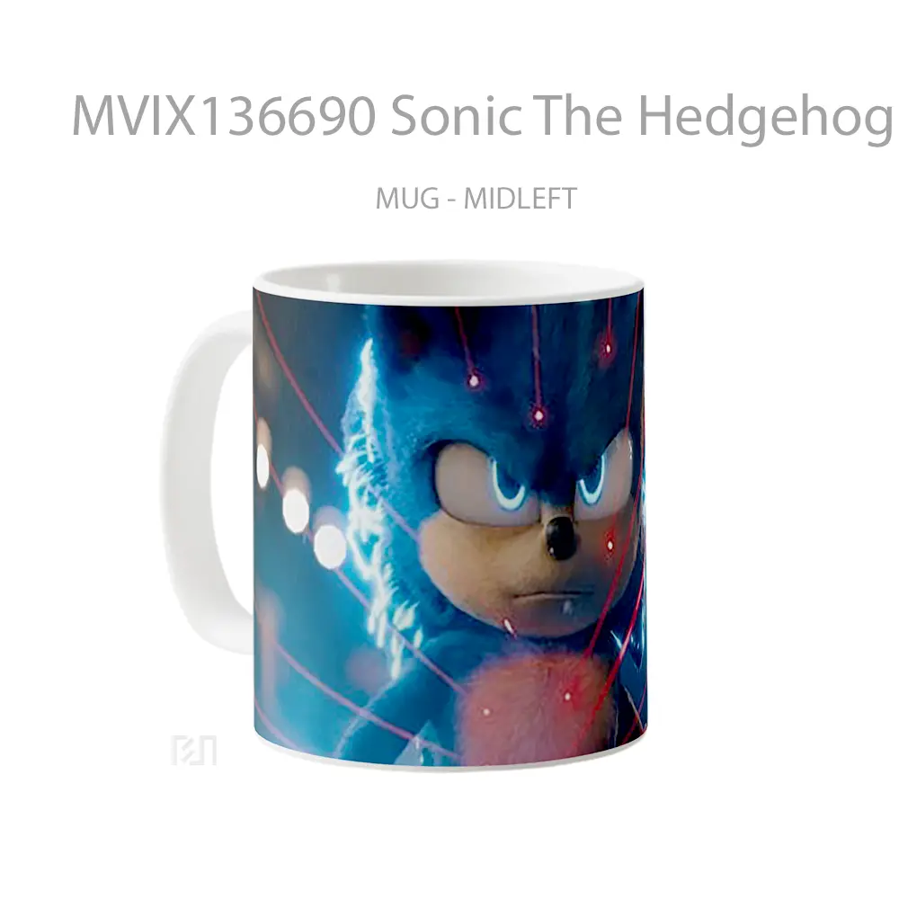 Mug Sonic The Hedgehog Movie V2 Gelas Keramik Unik - All-side / Desain