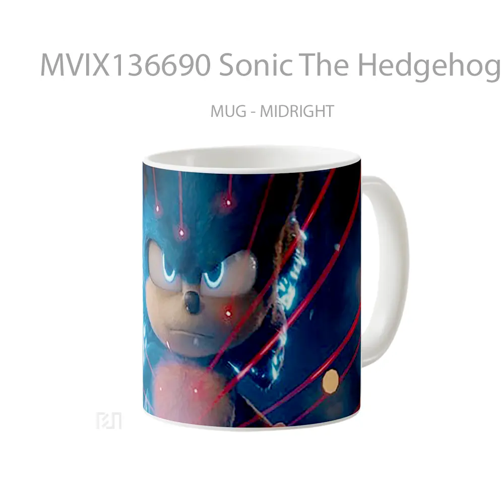 Mug Sonic The Hedgehog Movie V2 Gelas Keramik Unik - All-side / Desain
