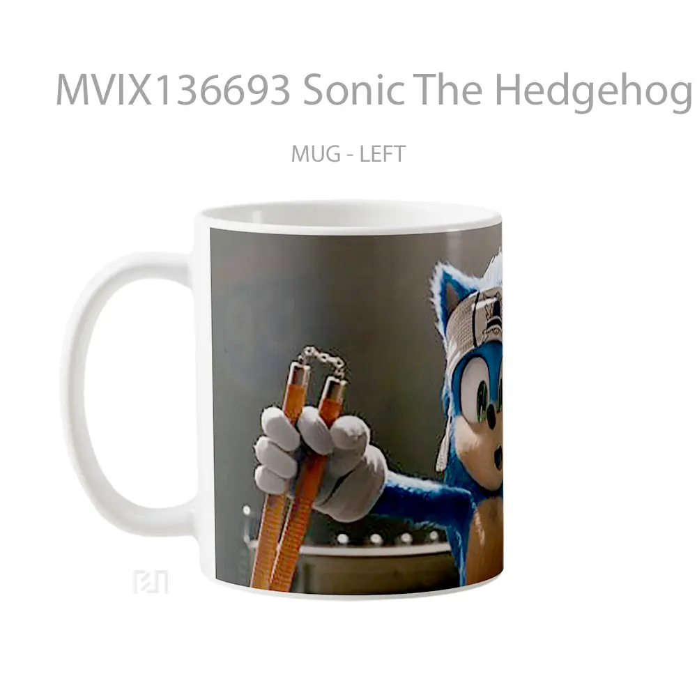 Mug Sonic The Hedgehog Nunchucks Gelas Keramik Unik - All-side / Desain