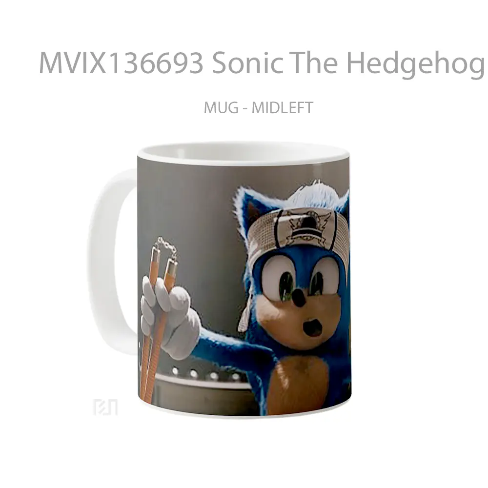 Mug Sonic The Hedgehog Nunchucks Gelas Keramik Unik - All-side / Desain
