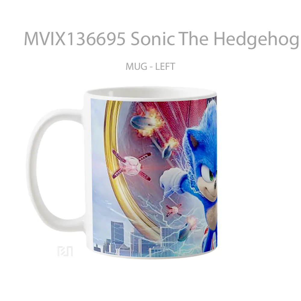 Mug Sonic The Hedgehog Movie Poster Gelas Keramik Unik - All-side / Desain