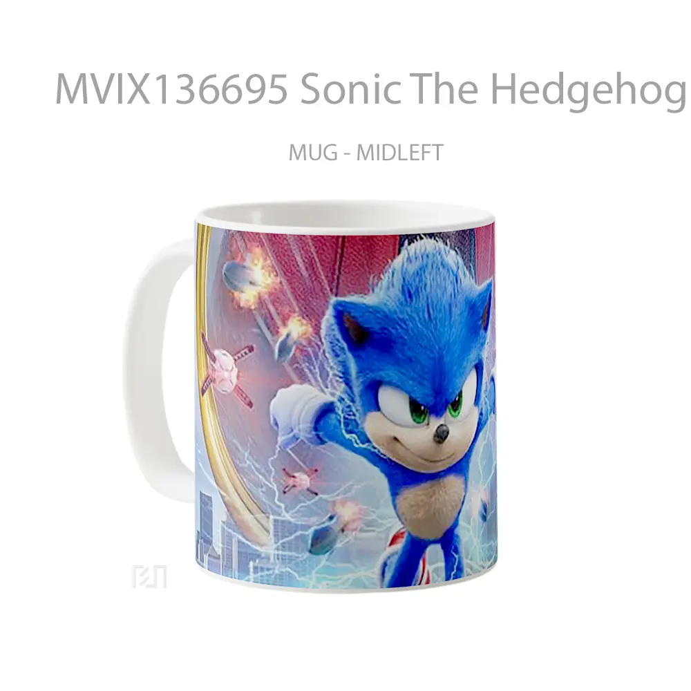Mug Sonic The Hedgehog Movie Poster Gelas Keramik Unik - All-side / Desain