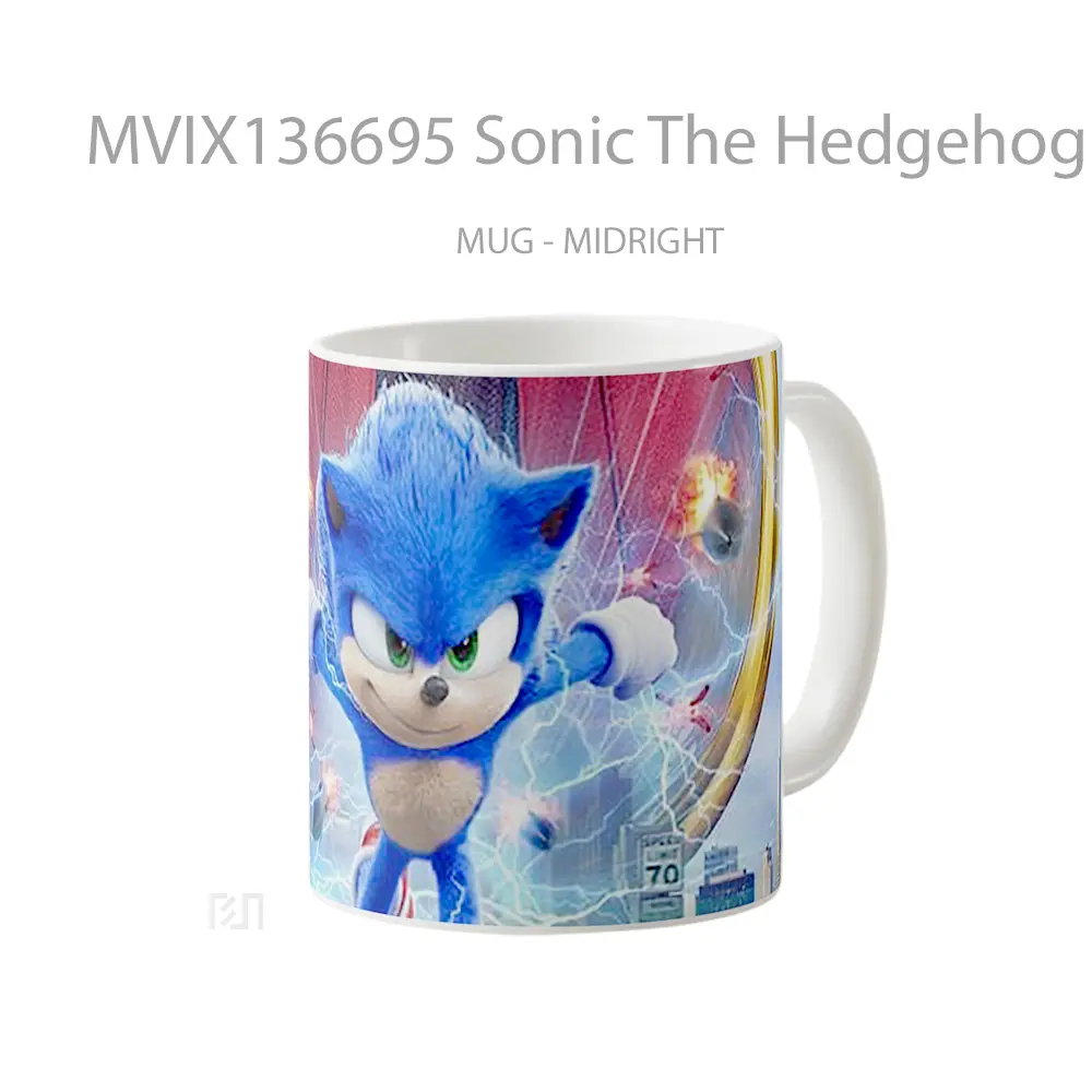 Mug Sonic The Hedgehog Movie Poster Gelas Keramik Unik - All-side / Desain