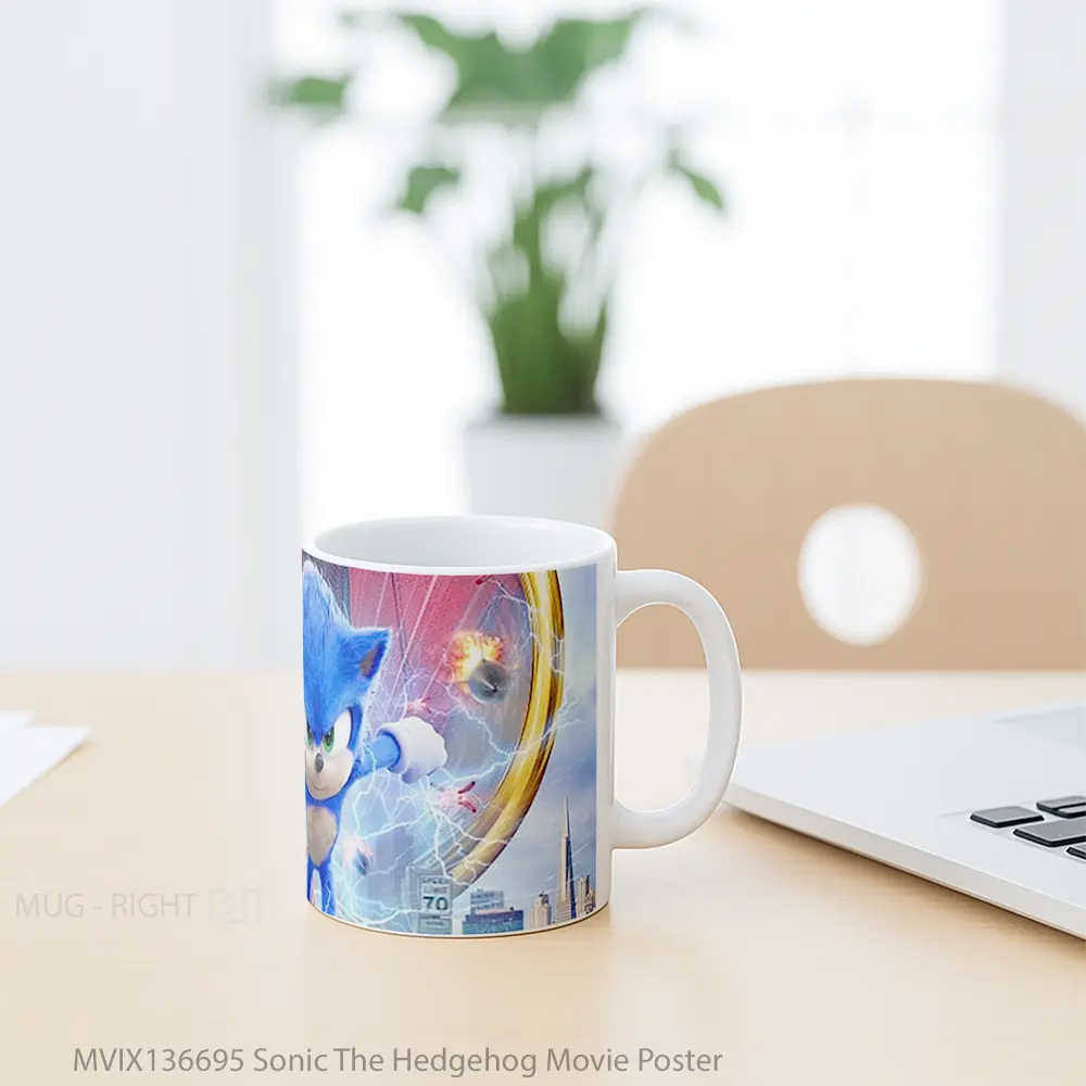 Mug Sonic The Hedgehog Movie Poster Gelas Keramik Unik - All-side / Desain