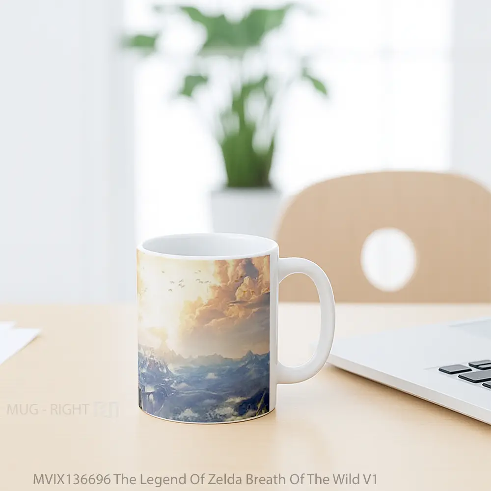Mug The Legend Of Zelda Breath Of The Wild V1 Gelas Keramik Unik - All-side / Desain