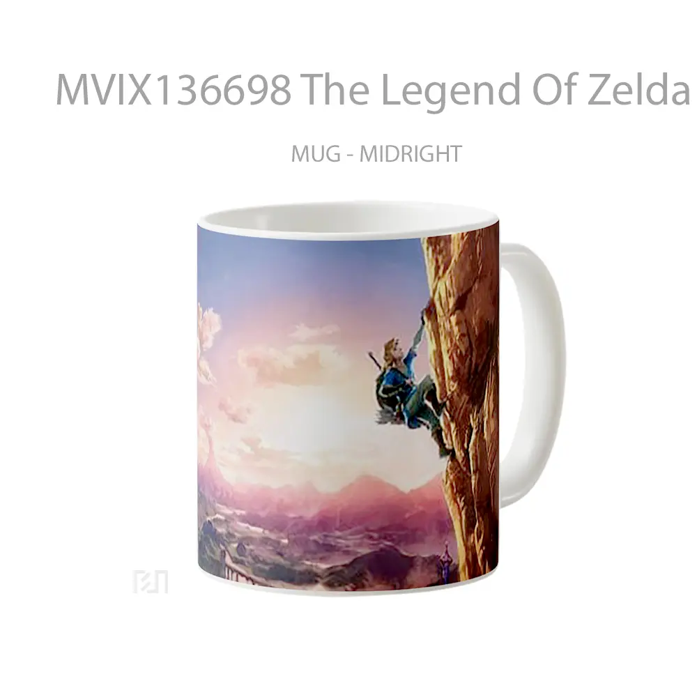 Mug The Legend Of Zelda Breath Of The Wild V3 Gelas Keramik Unik - All-side / Desain