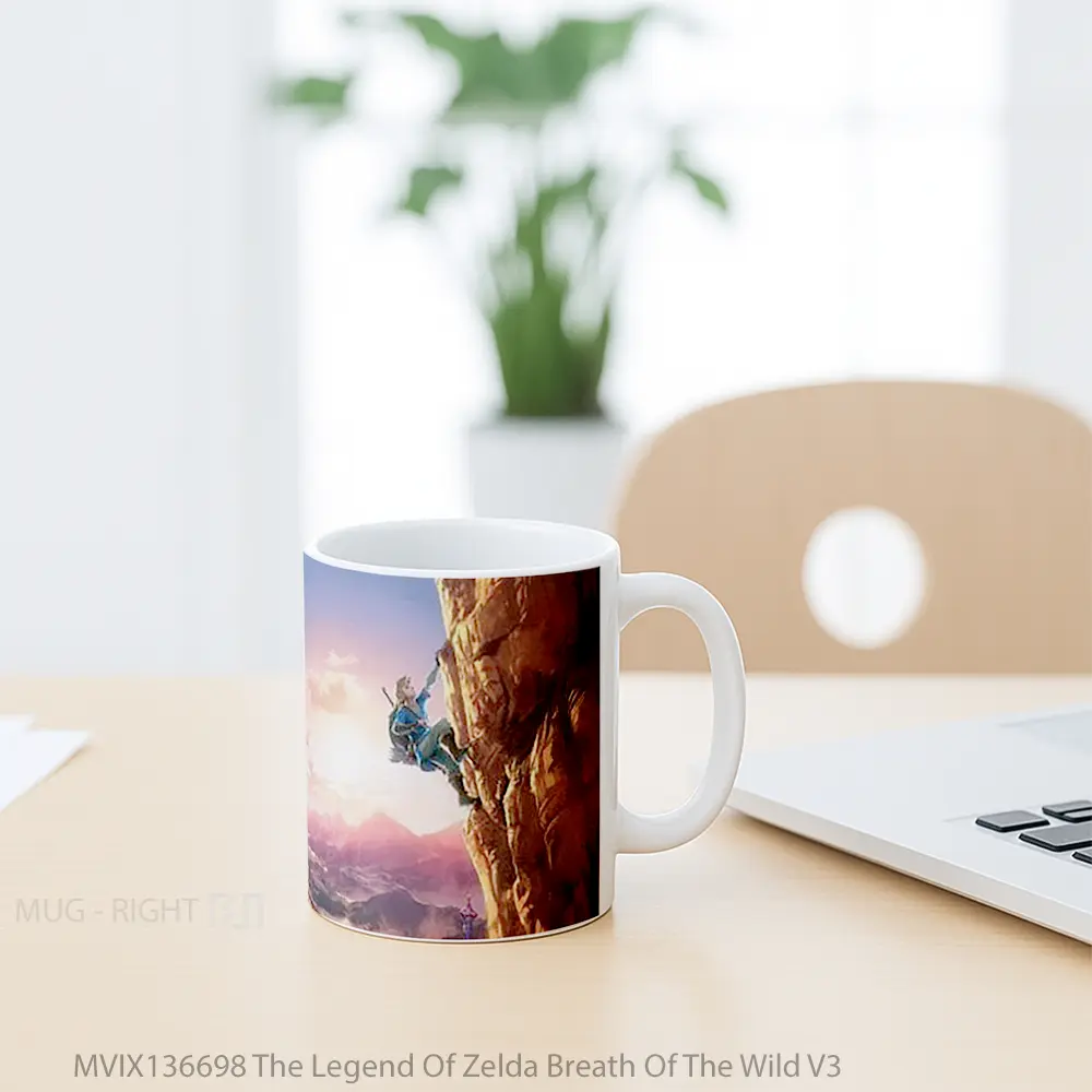 Mug The Legend Of Zelda Breath Of The Wild V3 Gelas Keramik Unik - All-side / Desain