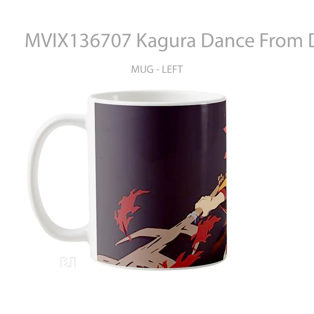 Mug Kagura Dance From Demon Slayer Kimetsu No Yaiba Cangkir Anime - All-side / Desain
