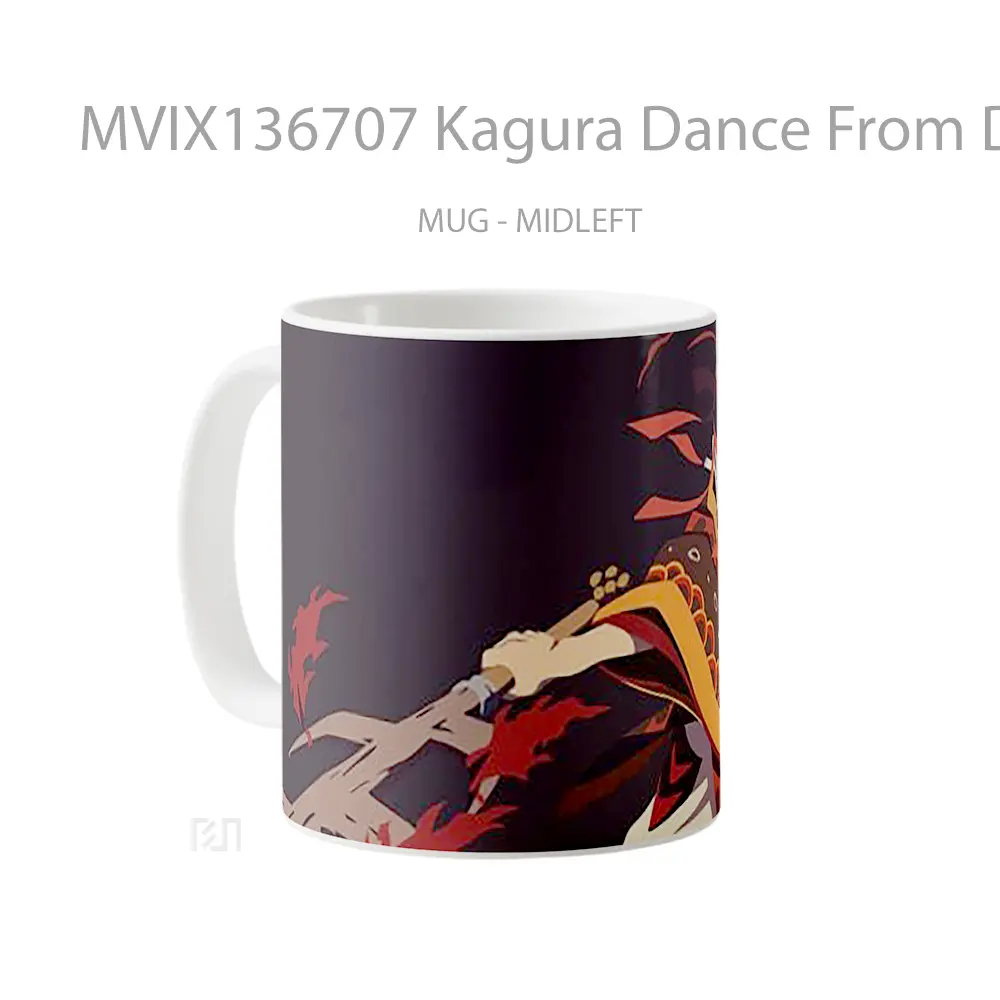 Mug Kagura Dance From Demon Slayer Kimetsu No Yaiba Cangkir Anime - All-side / Desain