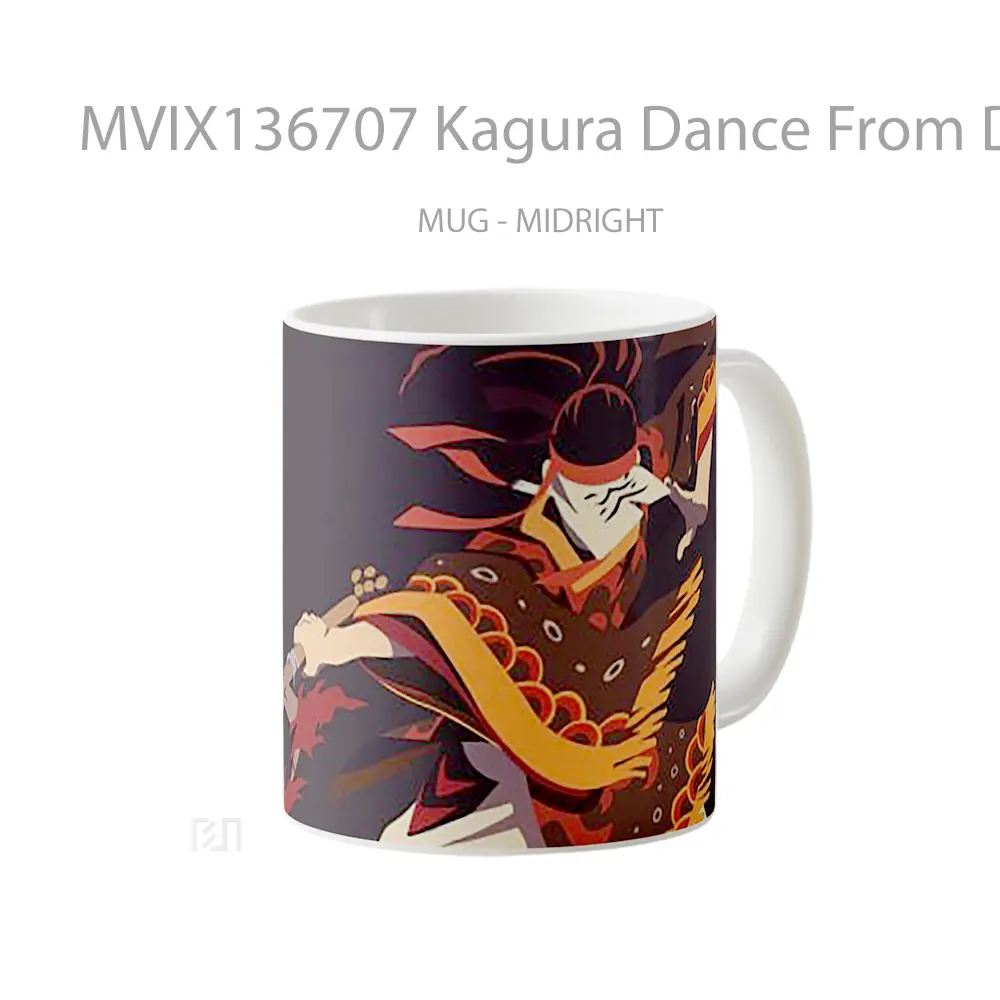 Mug Kagura Dance From Demon Slayer Kimetsu No Yaiba Cangkir Anime - All-side / Desain
