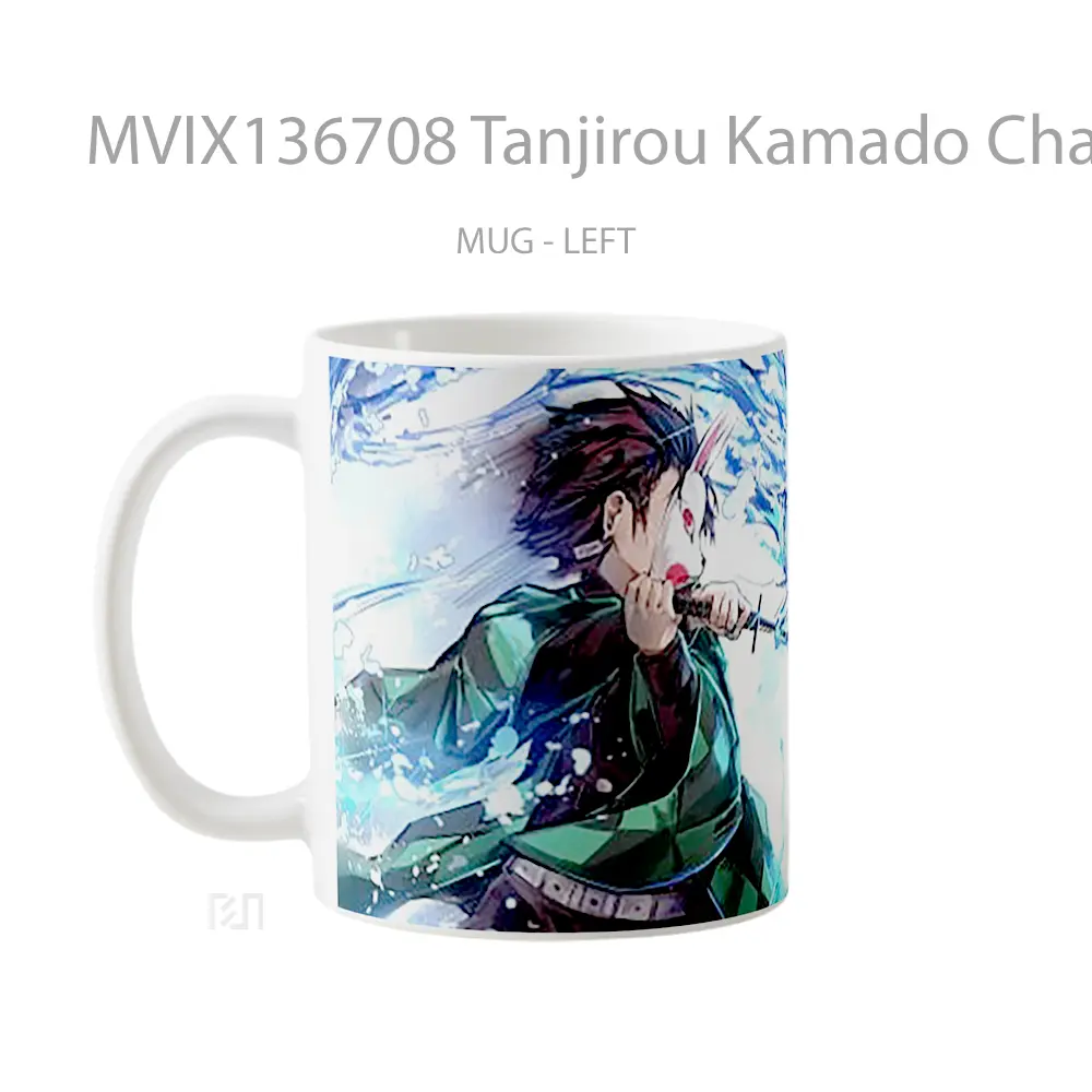 Mug Tanjirou Kamado Character From Demon Slayer V2 Cangkir Anime - All-side / Desain