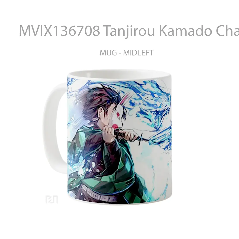 Mug Tanjirou Kamado Character From Demon Slayer V2 Cangkir Anime - All-side / Desain