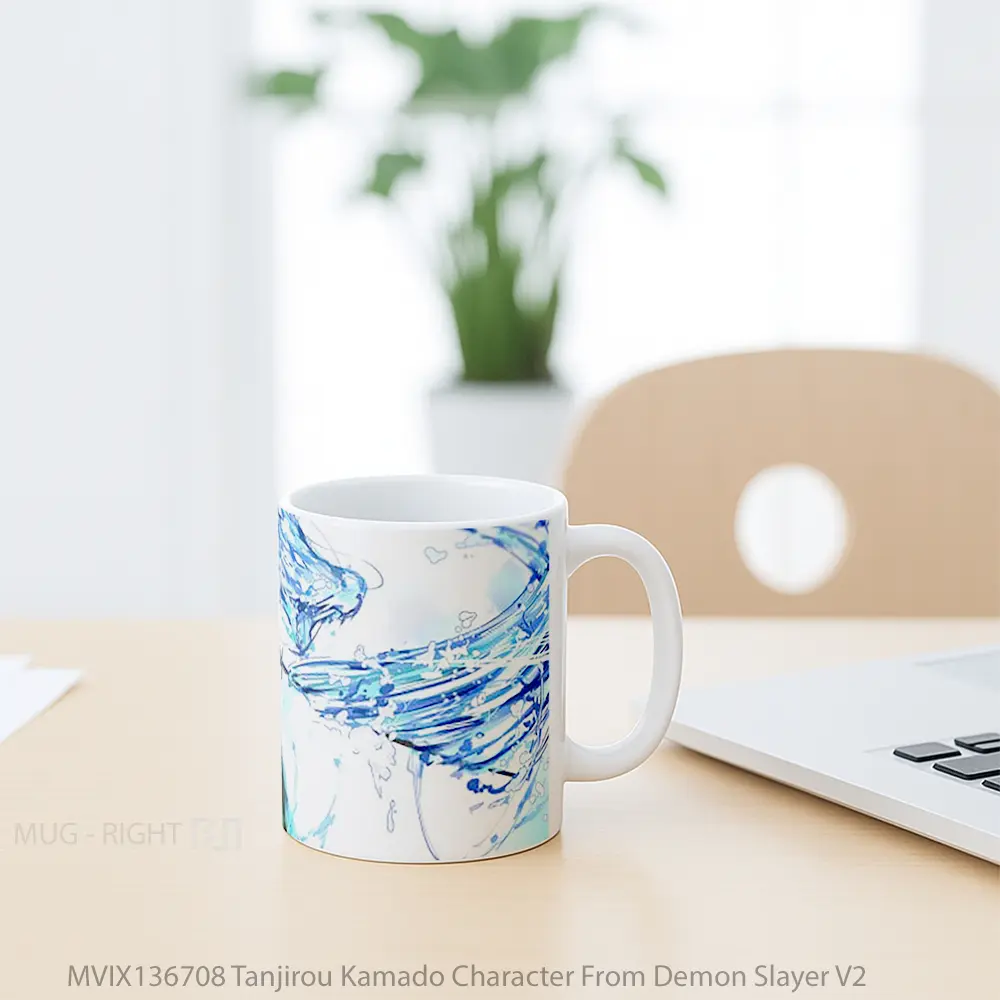 Mug Tanjirou Kamado Character From Demon Slayer V2 Cangkir Anime - All-side / Desain