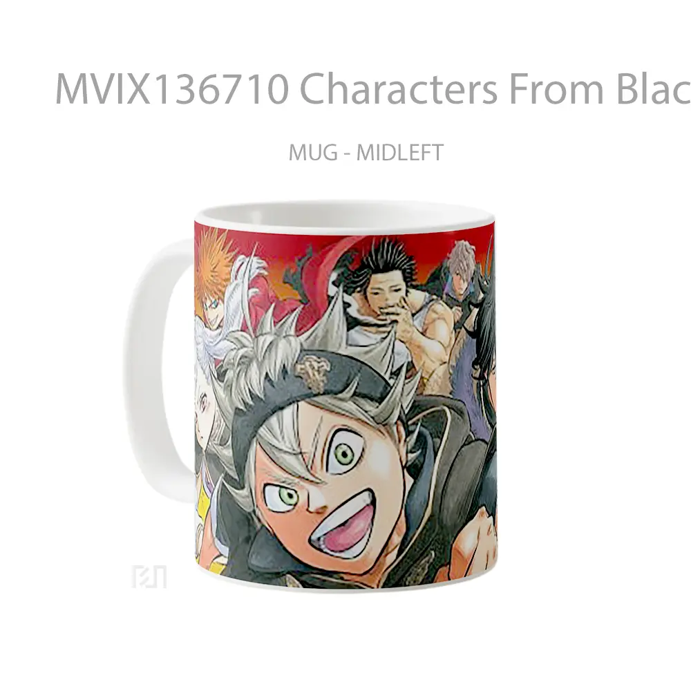 Mug Characters From Black Clover Gelas Keramik Unik - All-side / Desain