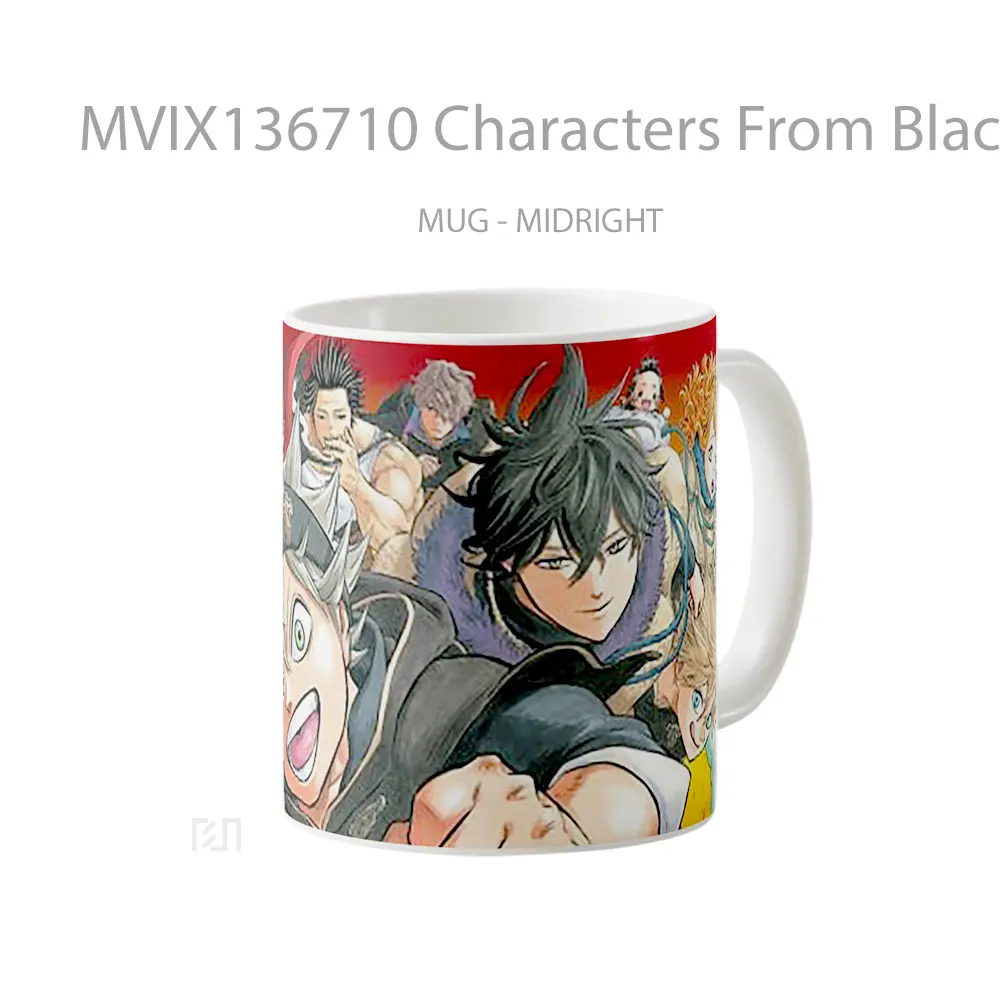 Mug Characters From Black Clover Gelas Keramik Unik - All-side / Desain