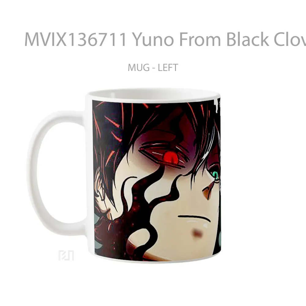 Mug Yuno From Black Clover Gelas Keramik Unik - All-side / Desain
