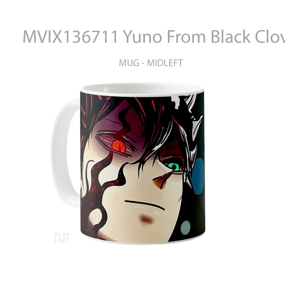 Mug Yuno From Black Clover Gelas Keramik Unik - All-side / Desain