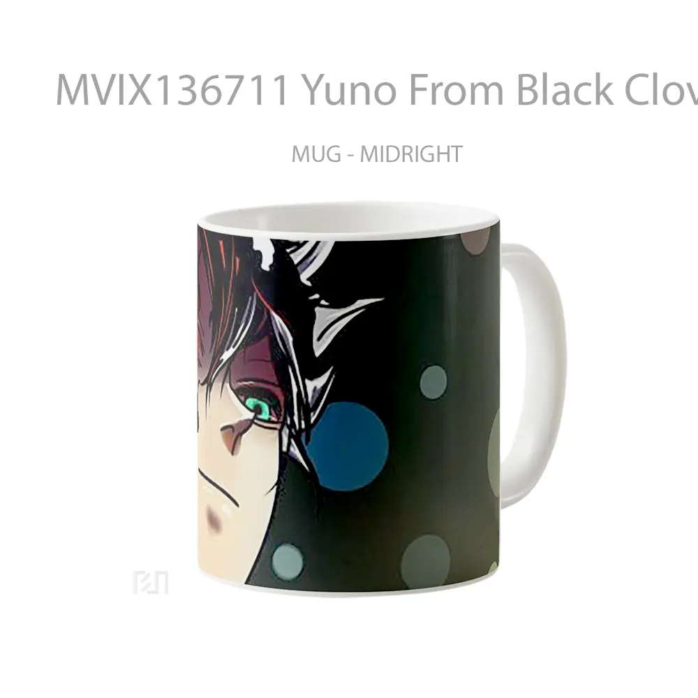 Mug Yuno From Black Clover Gelas Keramik Unik - All-side / Desain