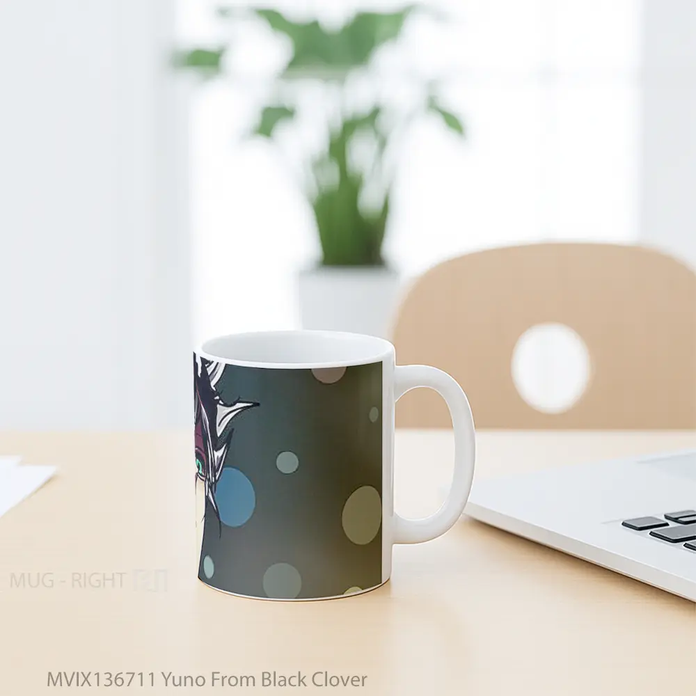 Mug Yuno From Black Clover Gelas Keramik Unik - All-side / Desain