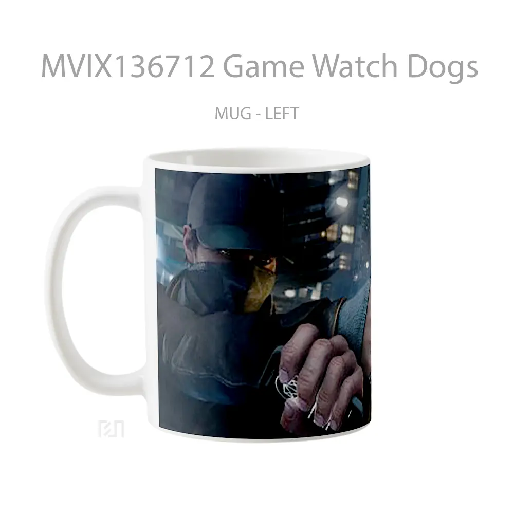 Mug Game Watch Dogs Cangkir Gamer - All-side / Desain
