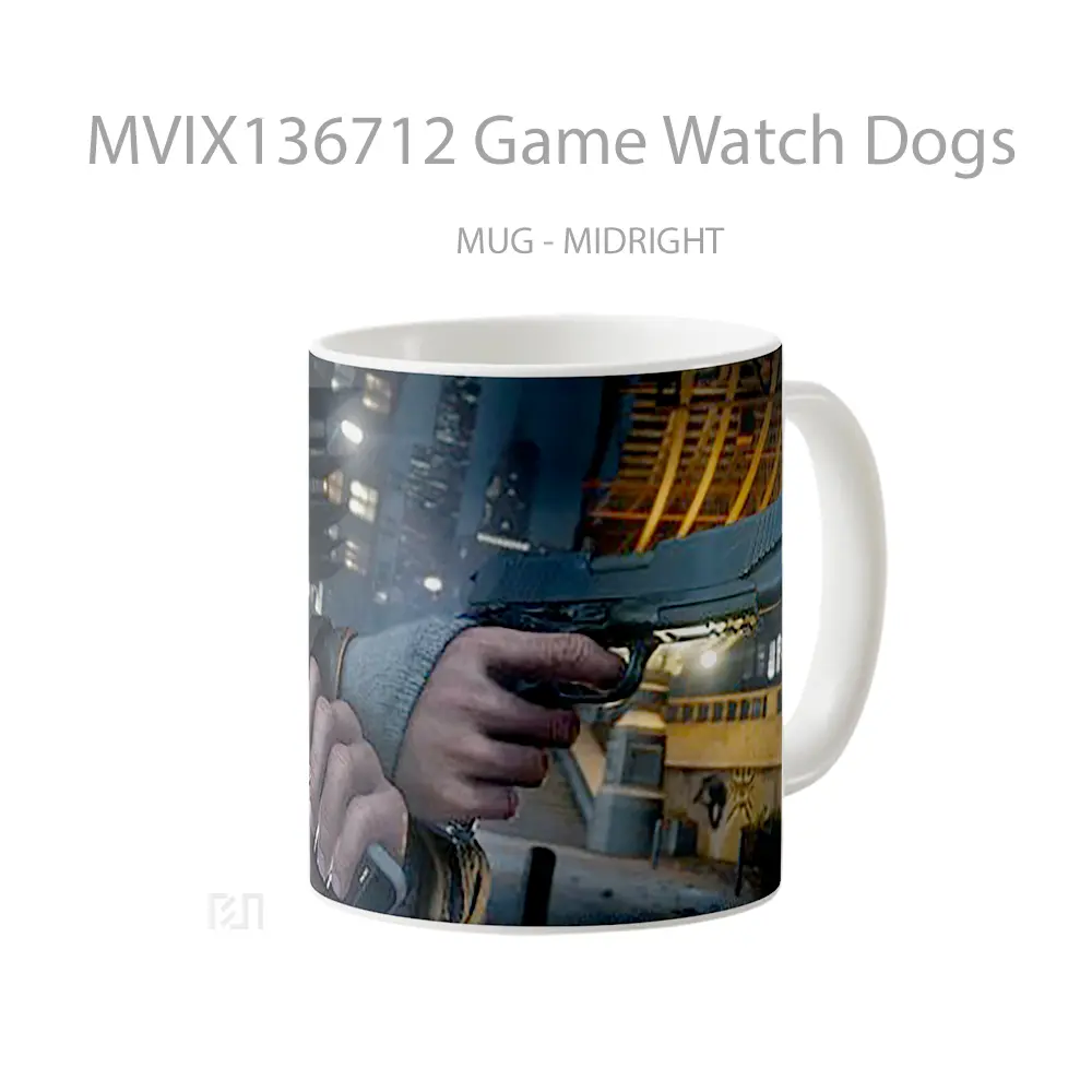 Mug Game Watch Dogs Cangkir Gamer - All-side / Desain