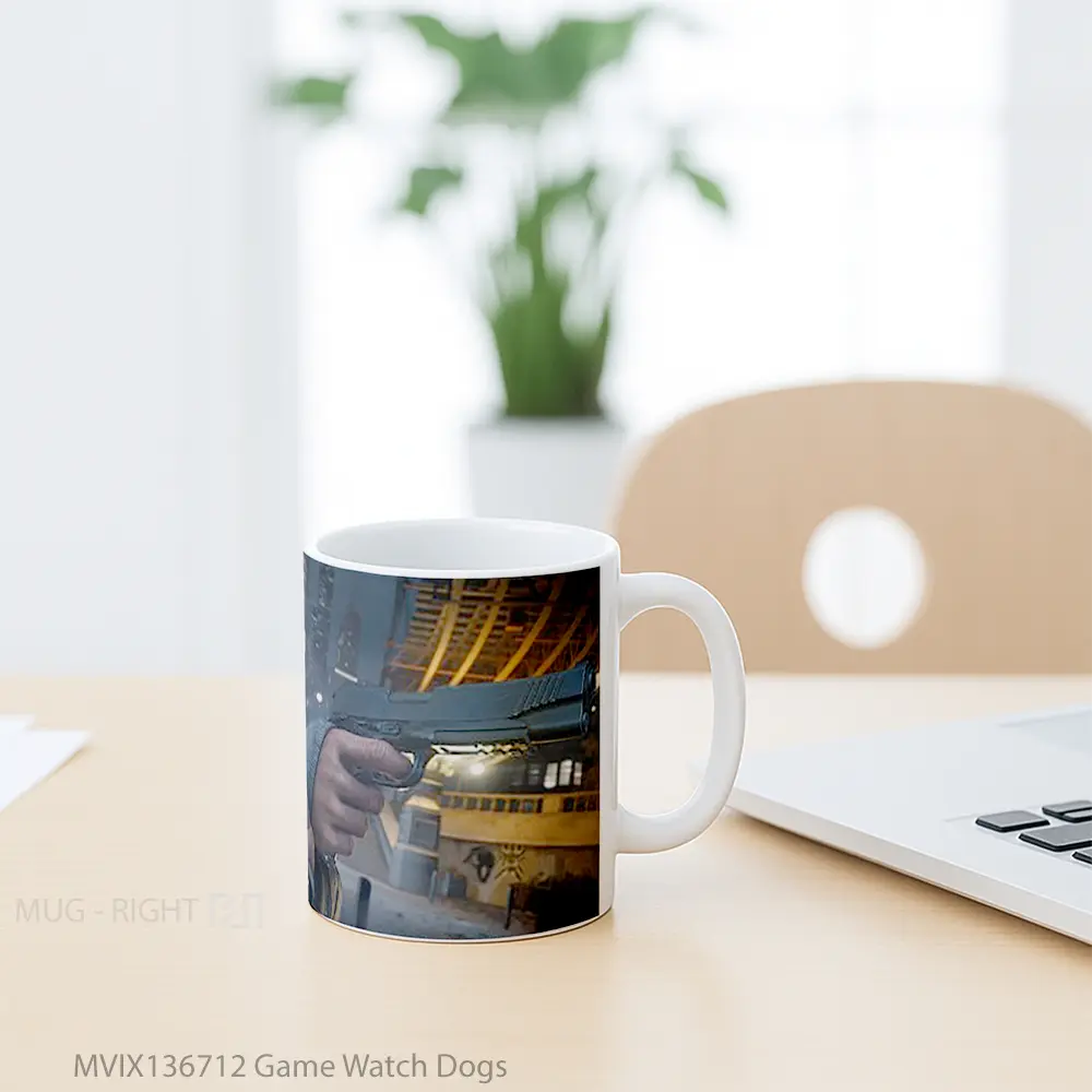Mug Game Watch Dogs Cangkir Gamer - All-side / Desain