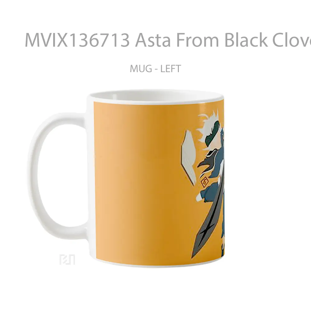 Mug Asta From Black Clover Gelas Keramik Unik - All-side / Desain