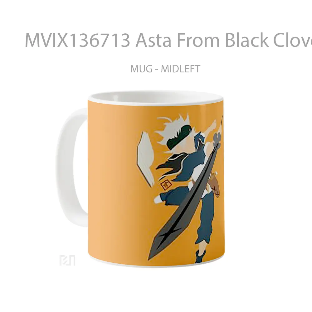Mug Asta From Black Clover Gelas Keramik Unik - All-side / Desain