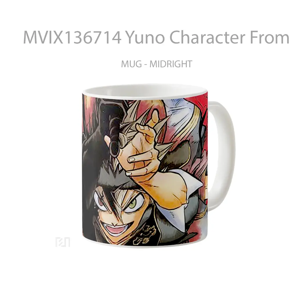 Mug Yuno Character From Black Clover Gelas Keramik Unik - All-side / Desain
