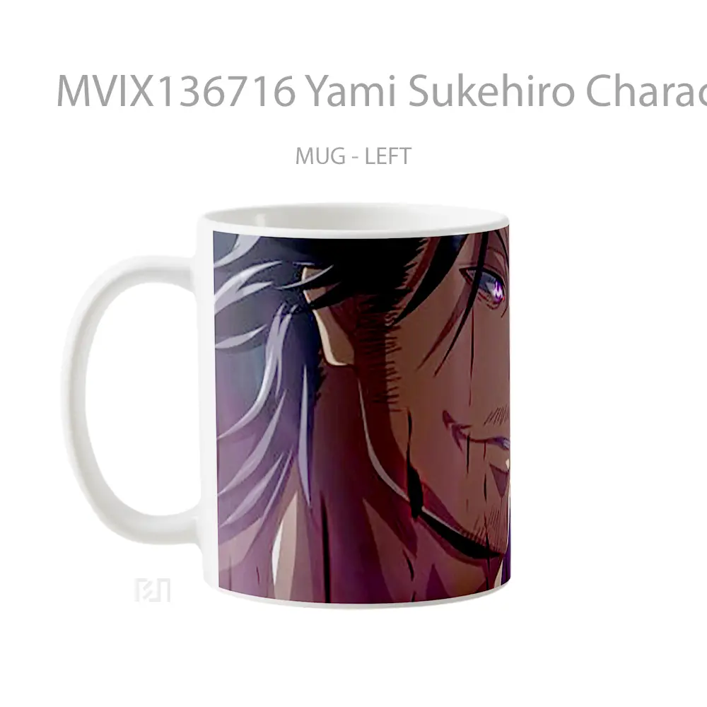 Mug Yami Sukehiro Character From Black Clover Gelas Keramik Unik - All-side / Desain