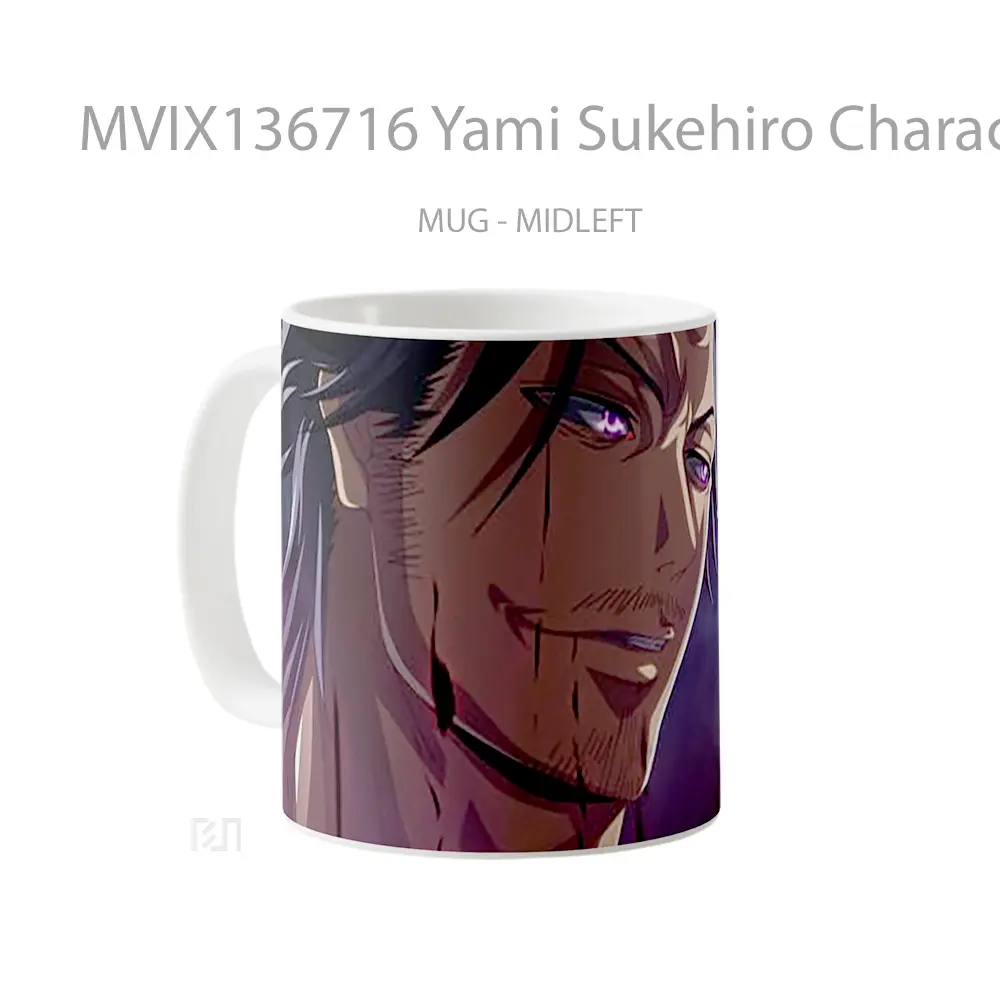 Mug Yami Sukehiro Character From Black Clover Gelas Keramik Unik - All-side / Desain