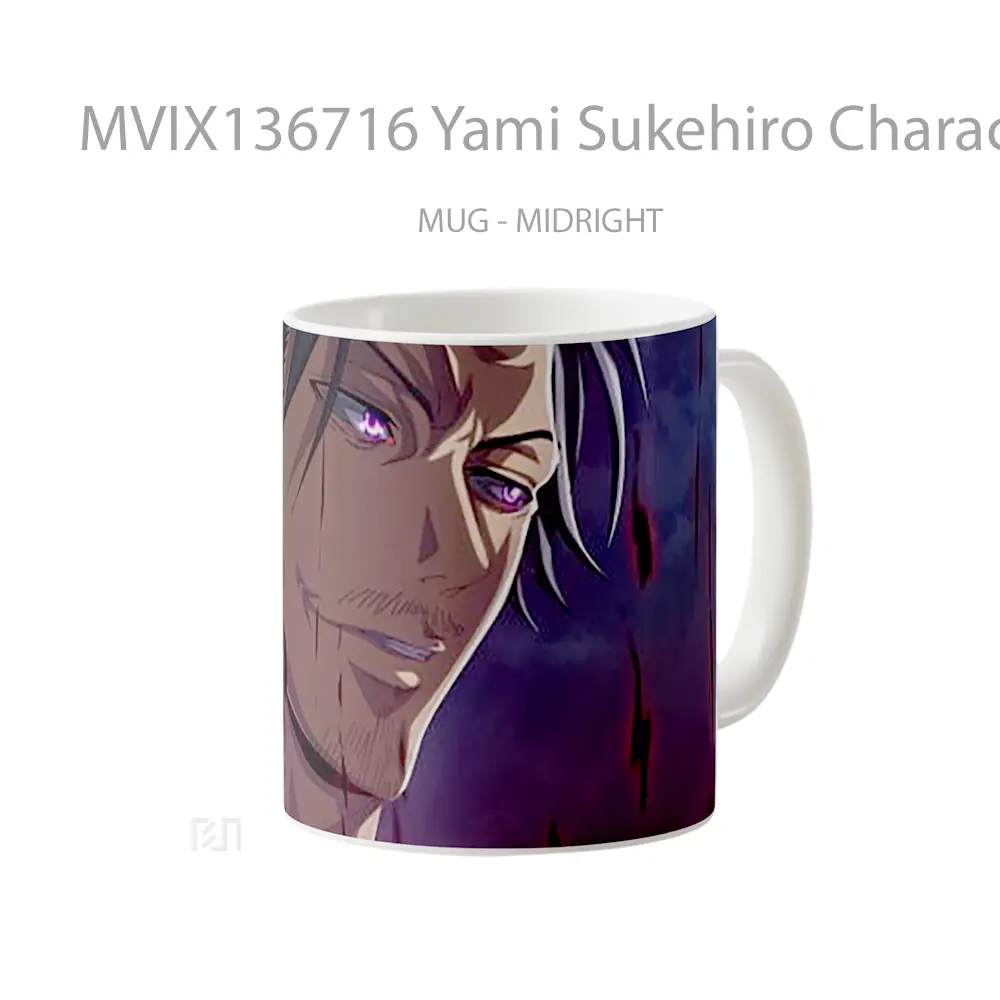 Mug Yami Sukehiro Character From Black Clover Gelas Keramik Unik - All-side / Desain