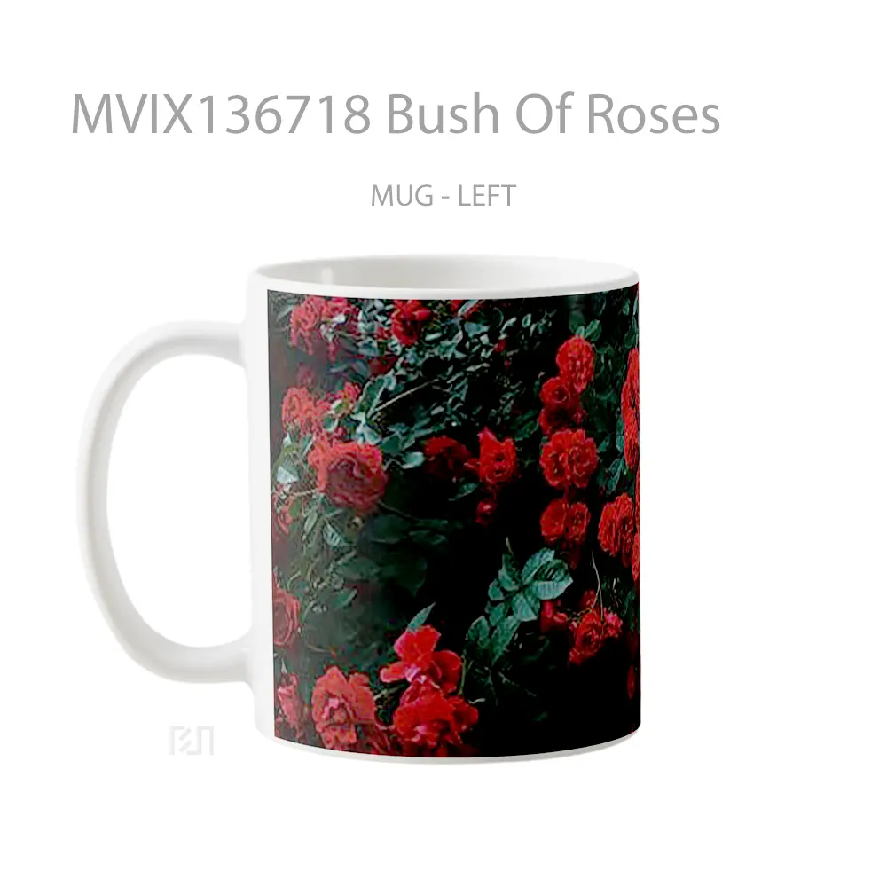 Mug Bush Of Roses Gelas Keramik Unik - All-side / Desain