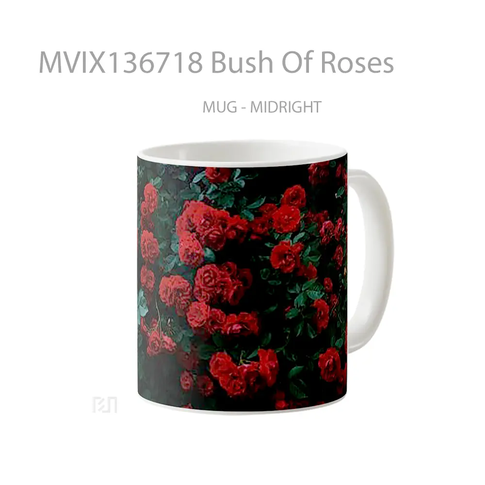 Mug Bush Of Roses Gelas Keramik Unik - All-side / Desain