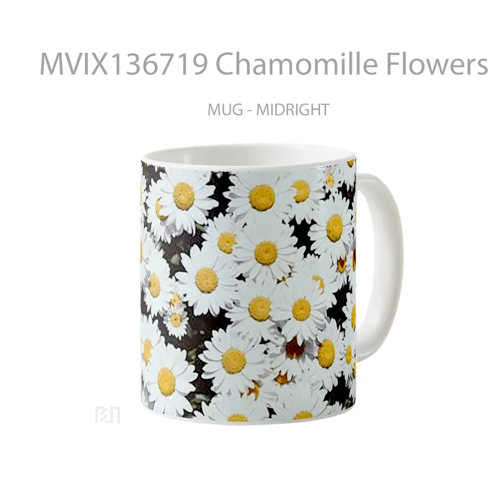 Mug Chamomille Flowers Gelas Pemandangan Alam - All-side / Desain