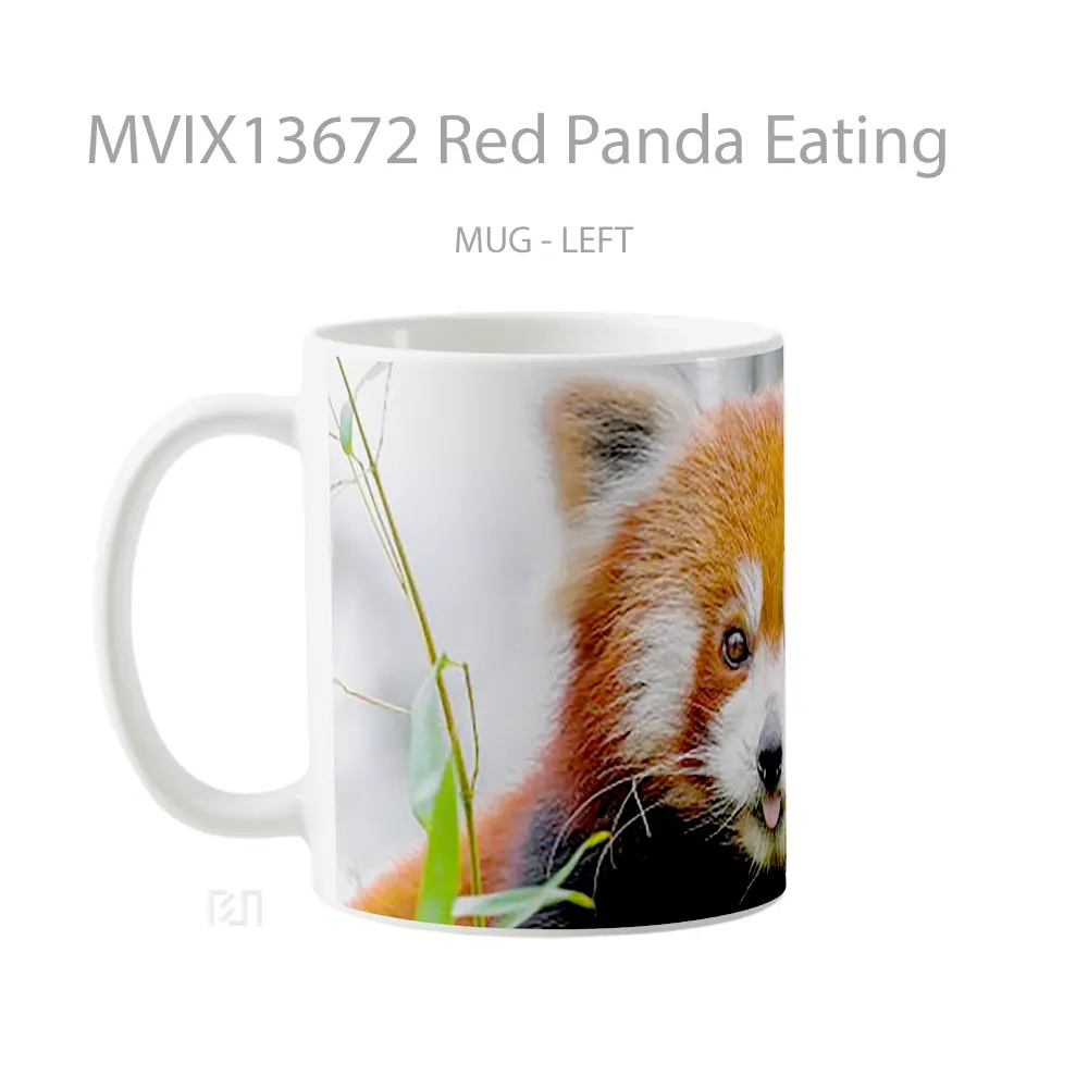 Mug Red Panda Eating Gelas Hewan Lucu - All-side / Desain