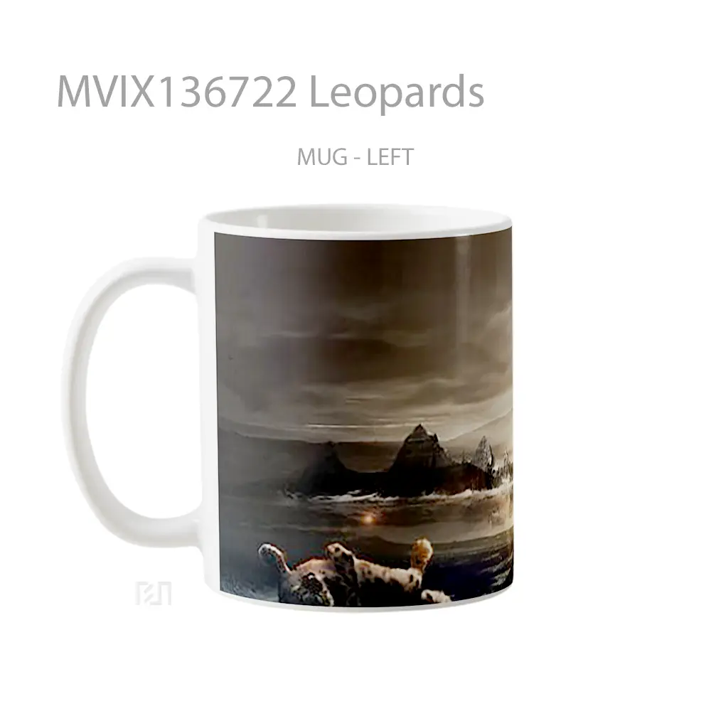 Mug Leopards Gelas Keramik Unik - All-side / Desain