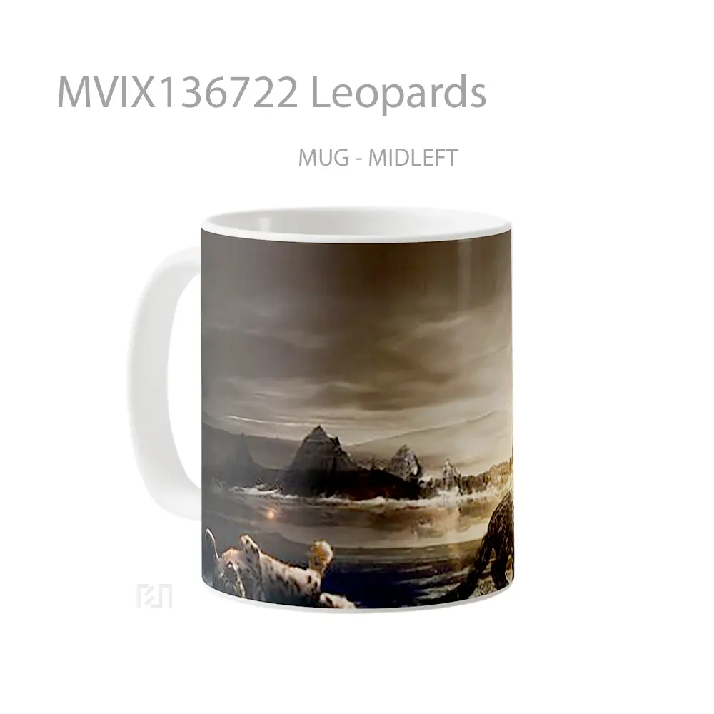 Mug Leopards Gelas Keramik Unik - All-side / Desain